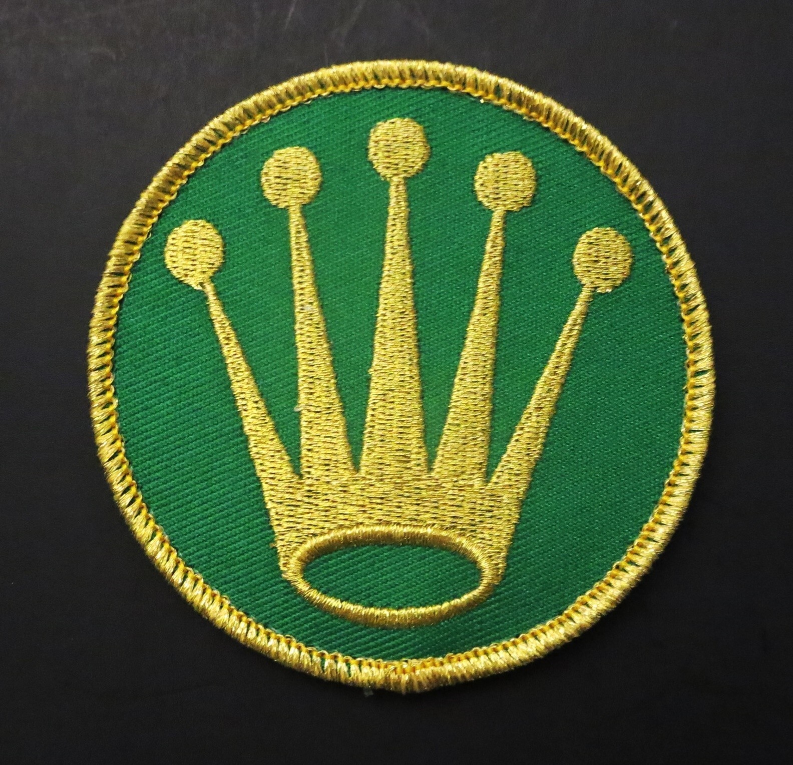 RARE FEAR TOMORROW GREEN & GOLD EMBROIDERED ROLEX CROWN PATCH NEW DS NOS