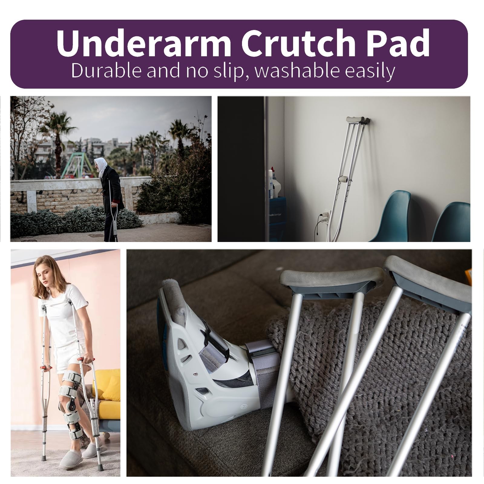 Replacement Crutch Pads, 2 Pack Padding, Underarm Pads,...