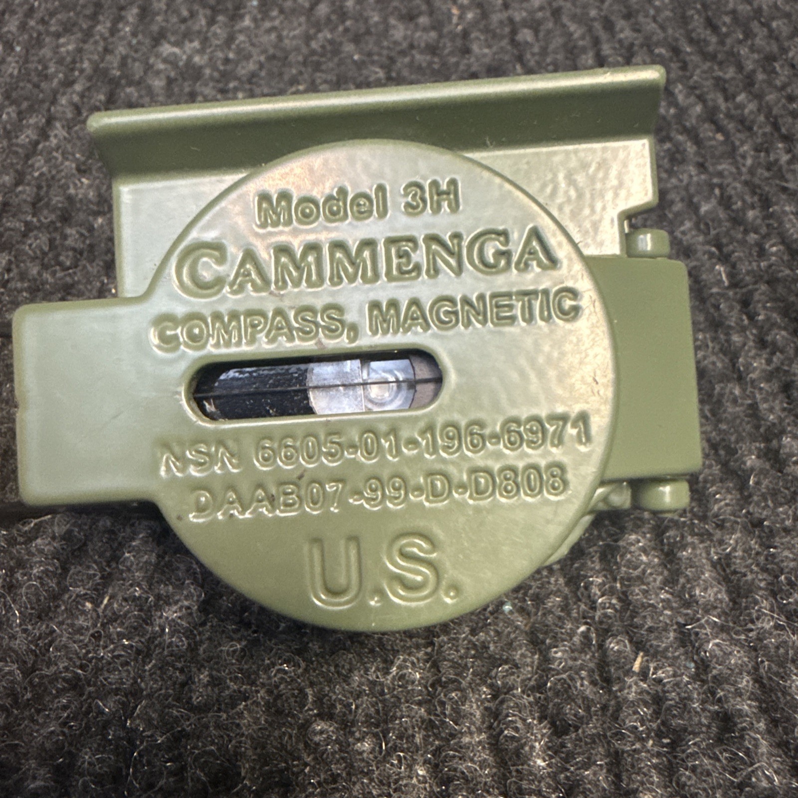 Cammenga Model 3H U.S. Military Magnetic Lensatic Compass NSN 6605-01-196-6971