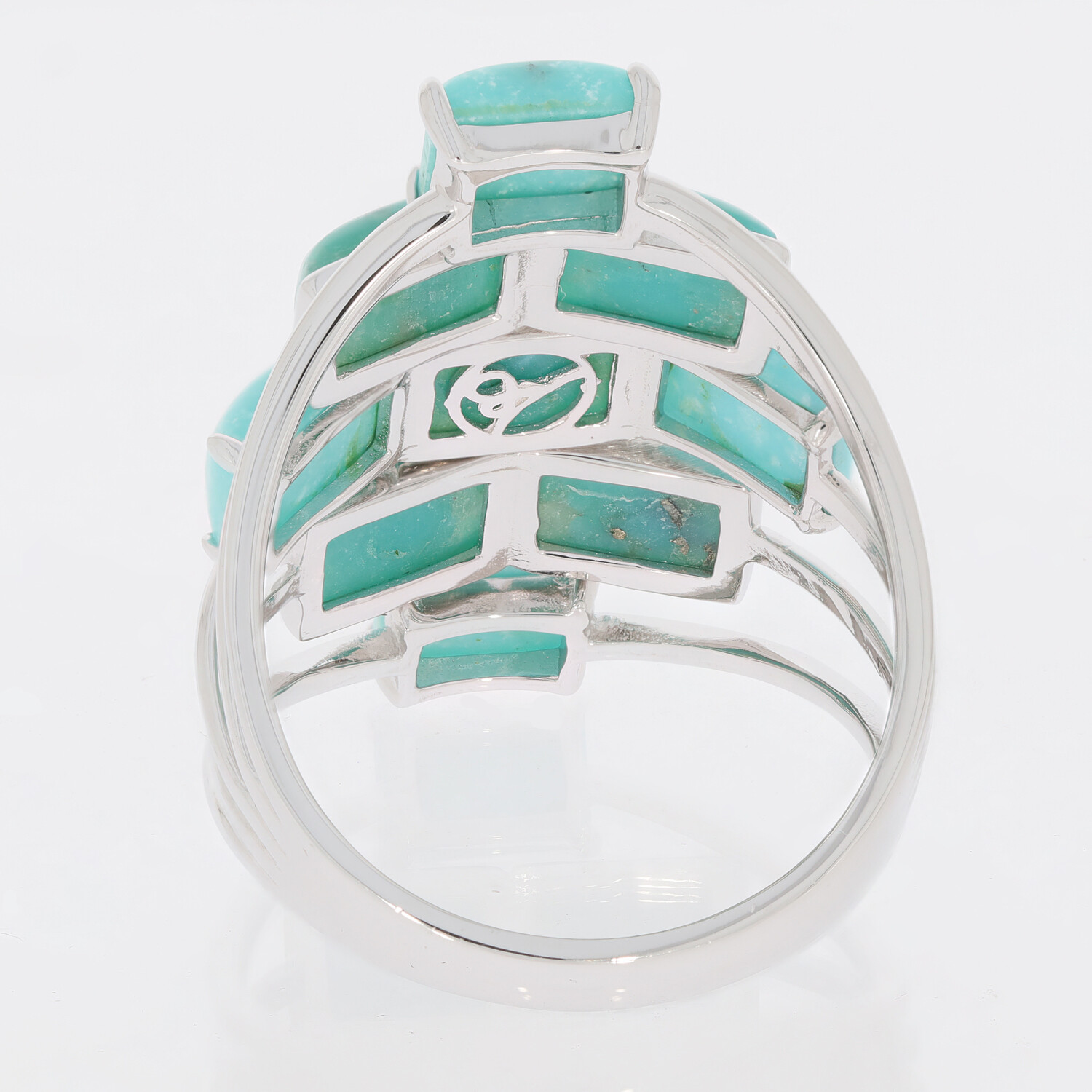 Sterling Silver Semi Mount Ring Setting Cabochon Emerald OCT 7X5mm