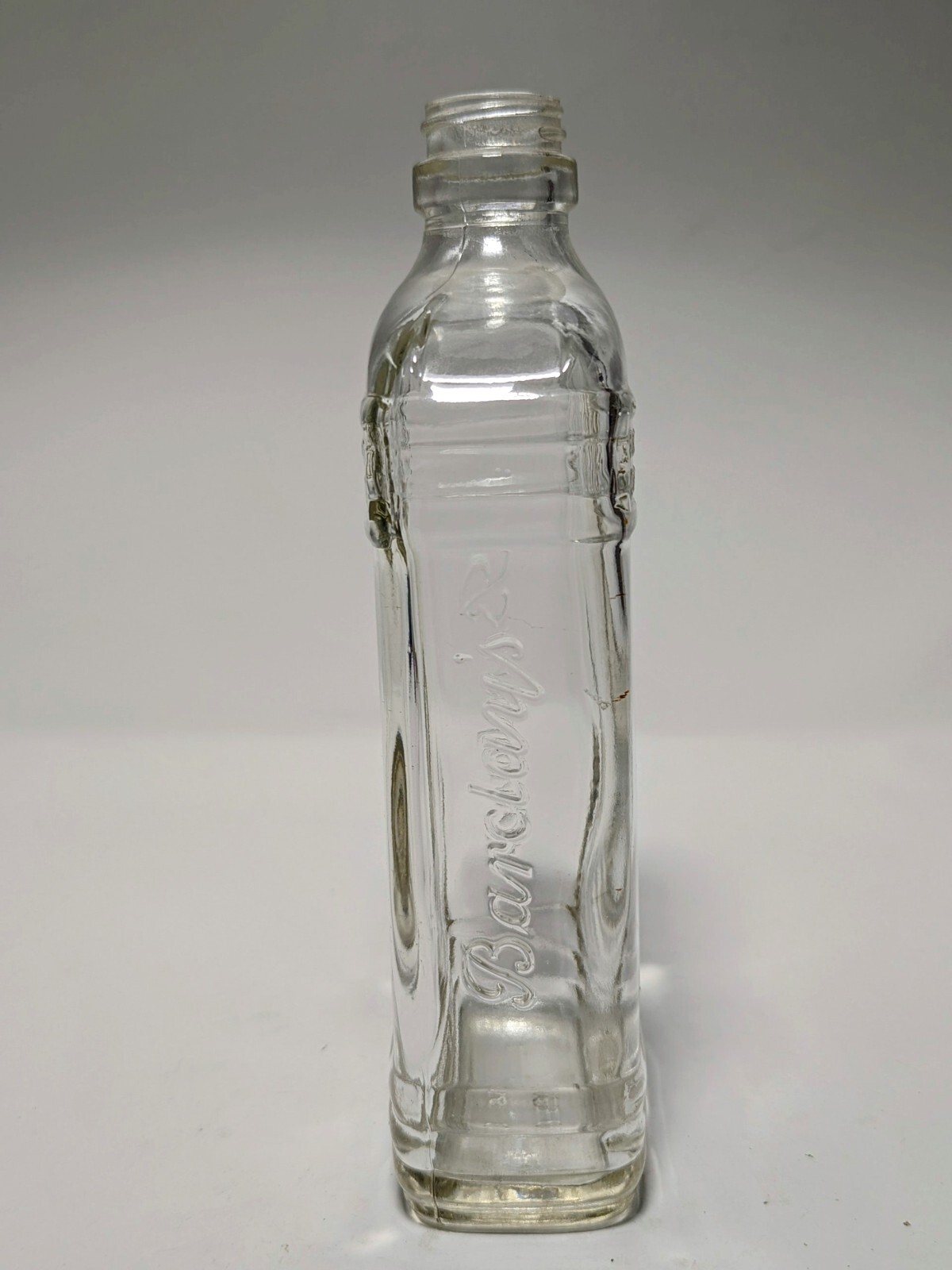 Vintage BARCLAY'S One Pint Whiskey Bottle, Older Bottle Embossed, #D-23, Ball