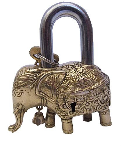 Brass Blessing Padlock - Lock with Keys - Working Functional - Brass Made - Type
