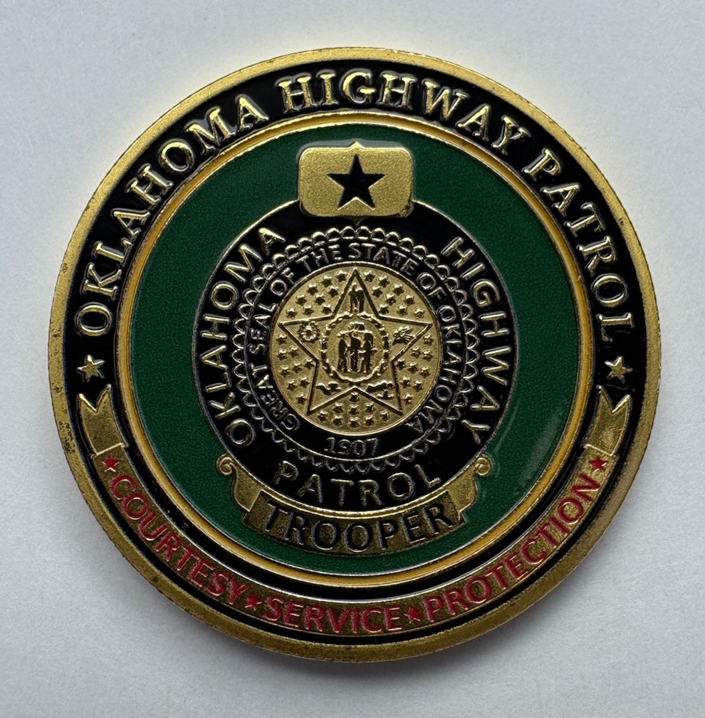 Oklahoma Highway Patrol Challenge Coin