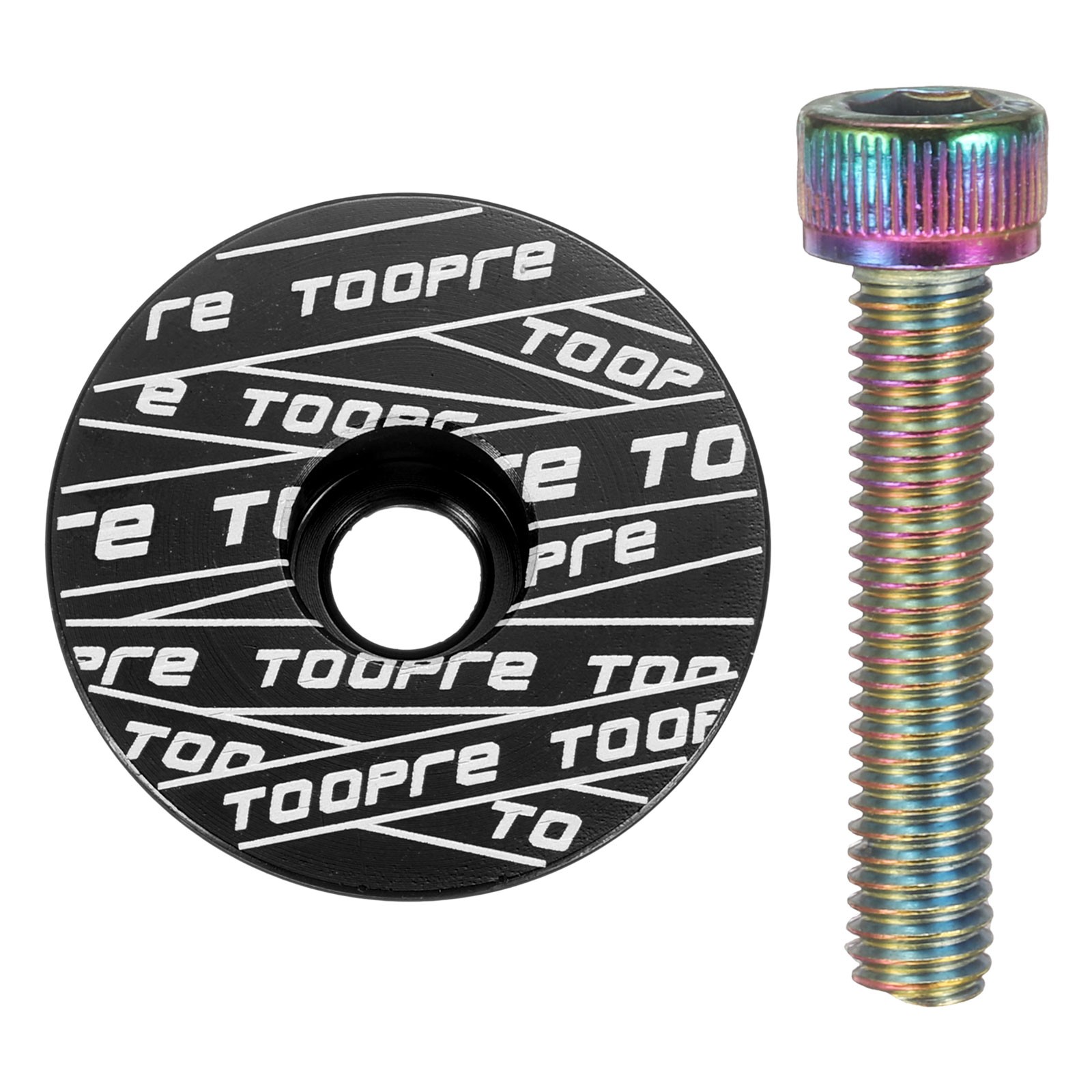 1 1/4" OD Bicycle Headset Stem Top Cap for Mountain Road Bicycle , Black
