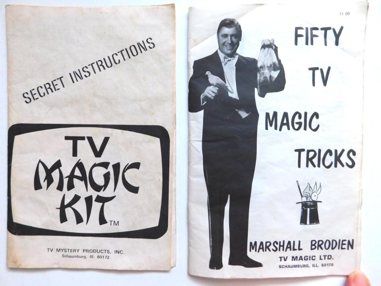 Vintage TV Magic Kit Secret Instructions + 50 Magic Tricks Marshall Brodien B8S3