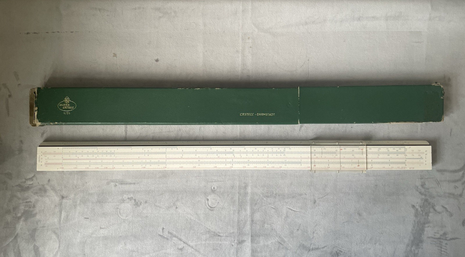 Vintage A.W Faber Castell 4/54 Darmstadt Slide Rule Ruler - Germany