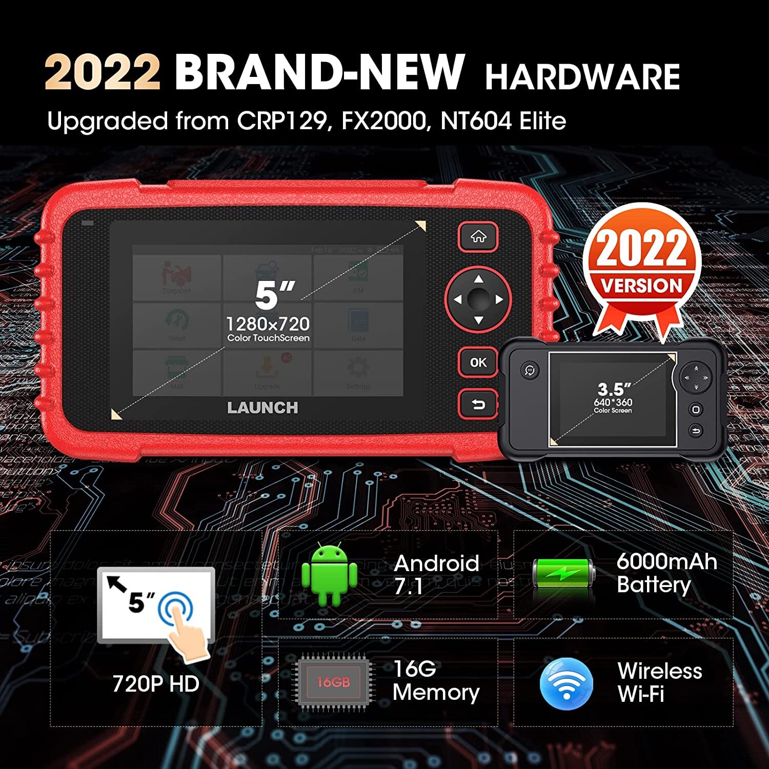 Launch CRP129X Car Diagnostic Tool Auto OBD Scanner Code Reader TPMS SRS SAS EPB