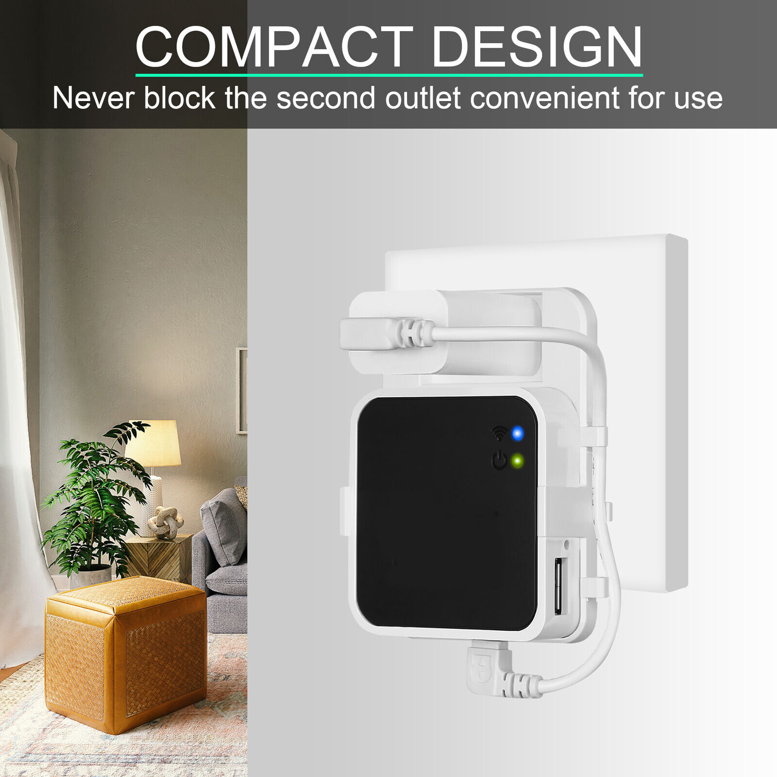 Outlet Wall Mount Stand Fit For Blink Sync Module2, Mounting Bracket Holder