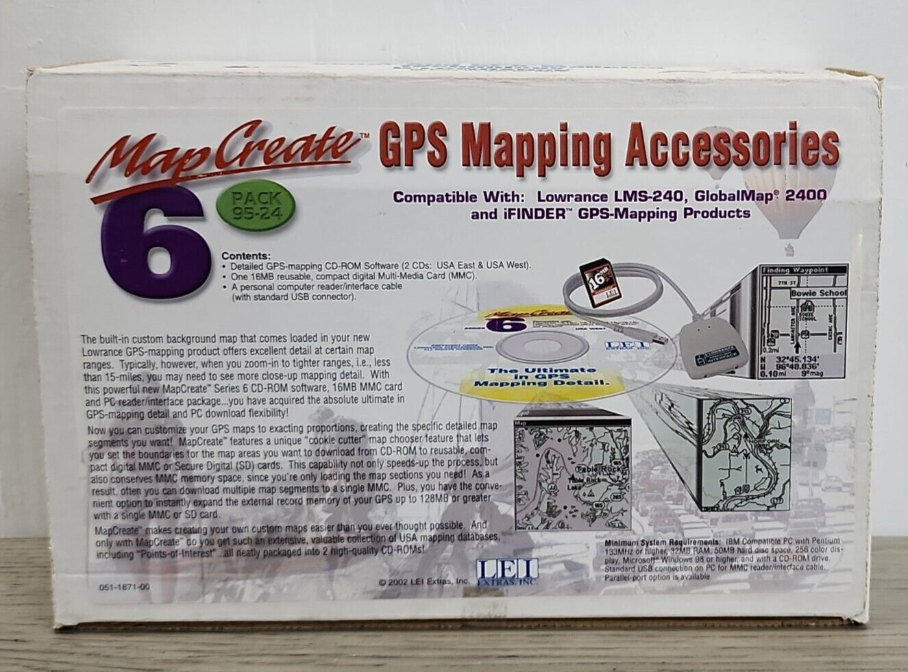 Lowrance iFinder Pro GPS+WAAS Receiver w/Manual - Includes Map Create 6 & Reader
