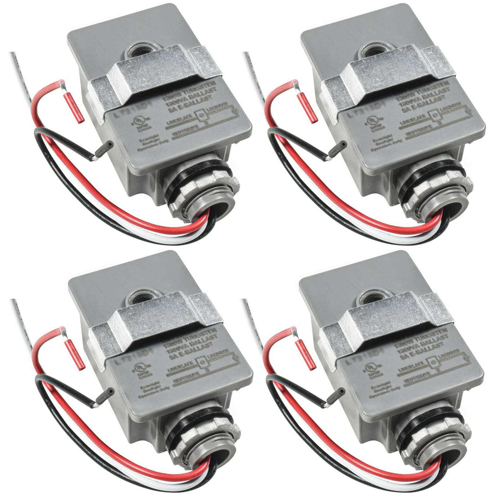 4x HQRP Thermal Type Photocell Stem Mount Light Sensors for Outdoor Lighting