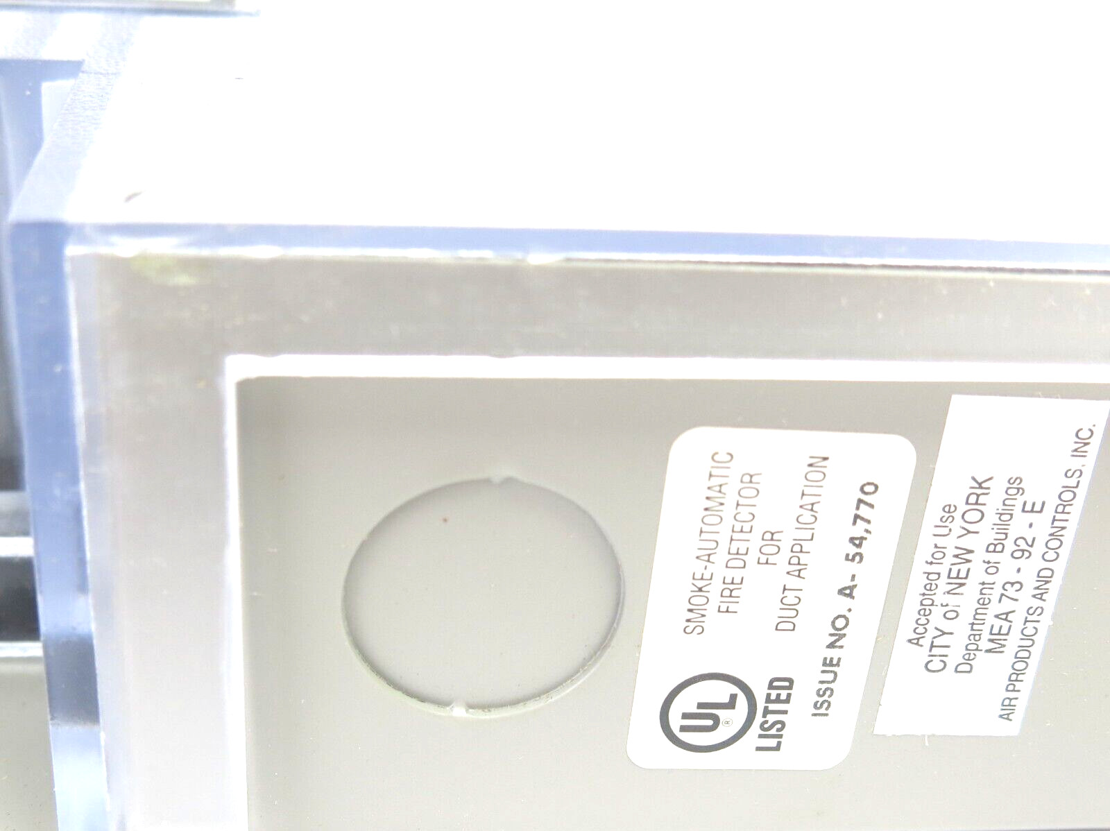 FIRECOM F600-2W-P 2-WIRE CONVENTIONAL DUCT SMOKE DETECTOR
