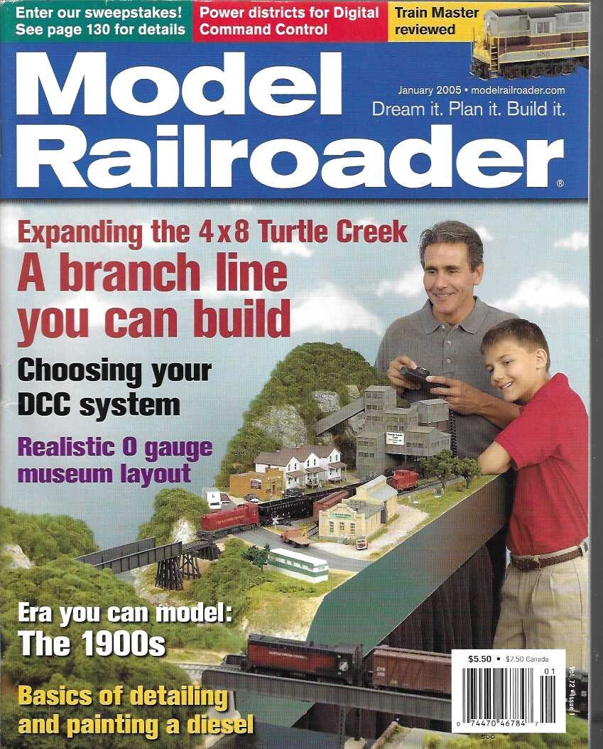 Model Railroader Jan. 2005 4x8 Layout Branch Line DCC Diesel Detailing Station