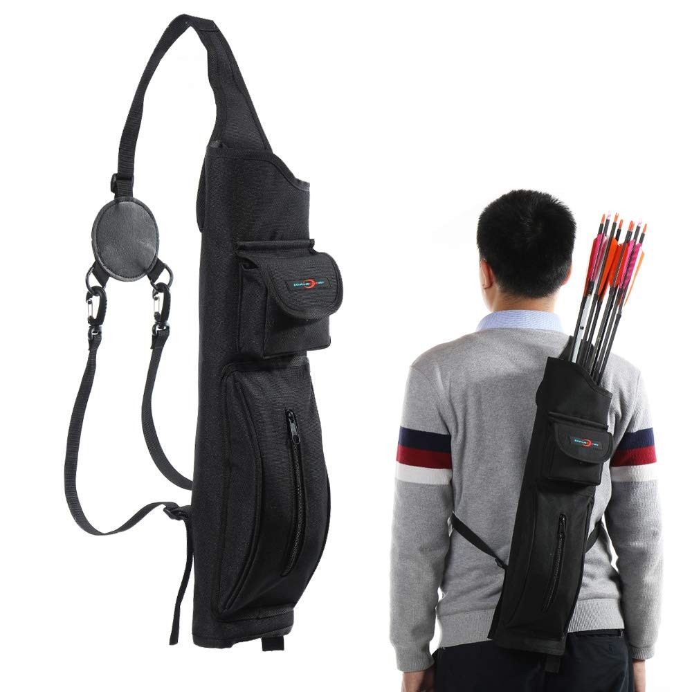 Archery Back Canvas Arrow Quiver Arrow Holder Shoulder Hanged Target Shooting...