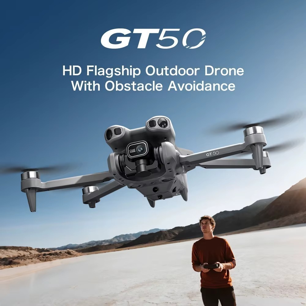 GT50 Brushless Drone 8K Dual Camera 4.3" Screen Obstacle Avoidance RC Quadcopter