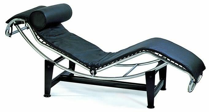 Classic modern design Le corbusier style LC4 lounge chair genuine cowhide brown