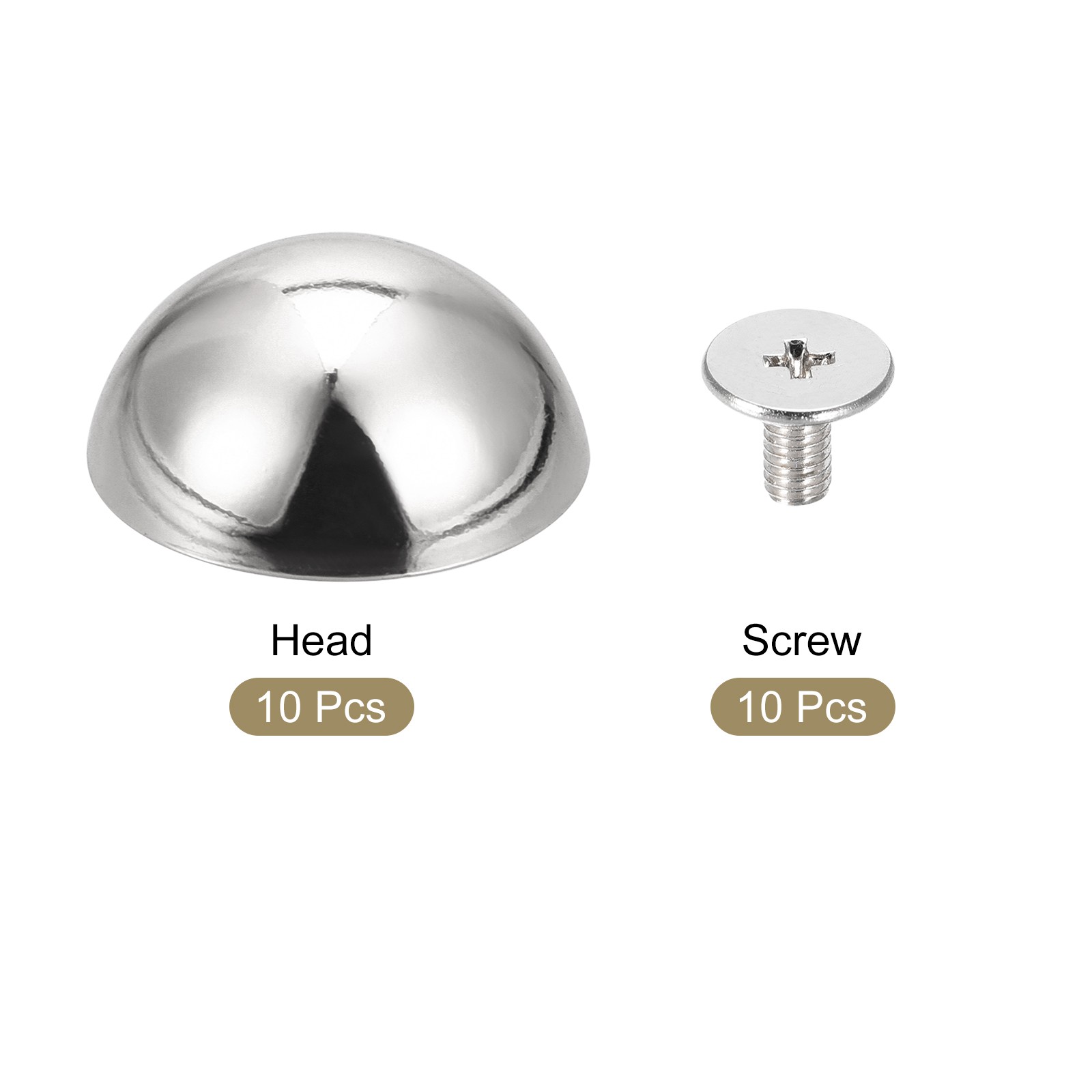 10Set 20x9mm Screw Back Rivet Hollow Round Head Leather Stud for DIY