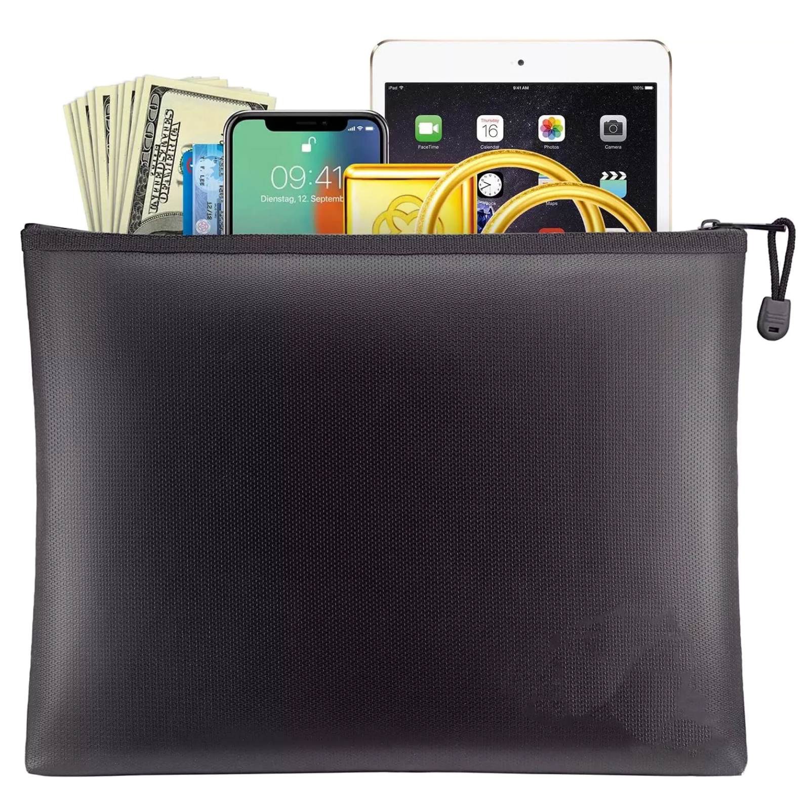 Fireproof Waterproof Document Envelope File Folder Cash Pouch Document Bag