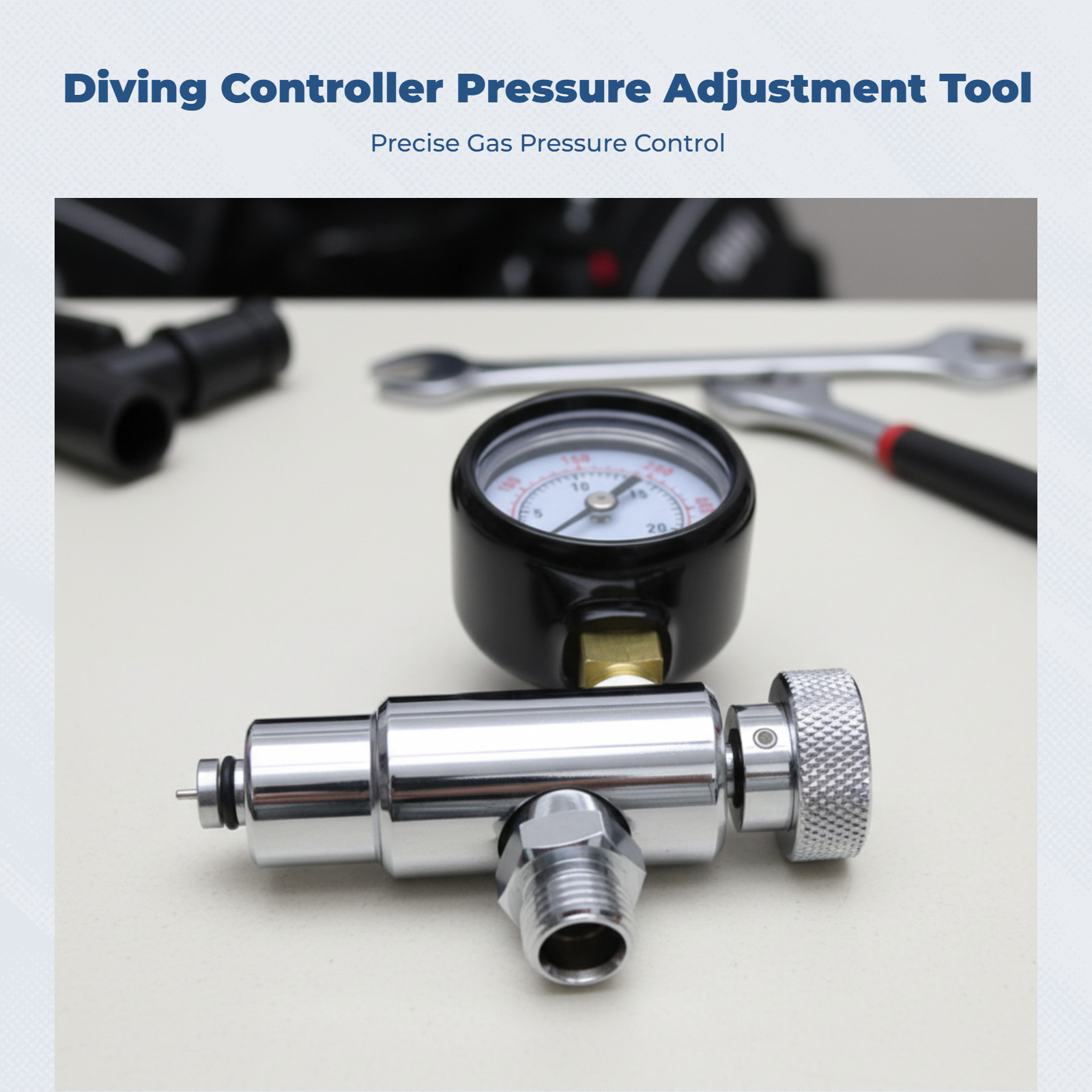 Second Stage Regulator Tuning Gauge Accurate Readings Diving Gear Compact Design