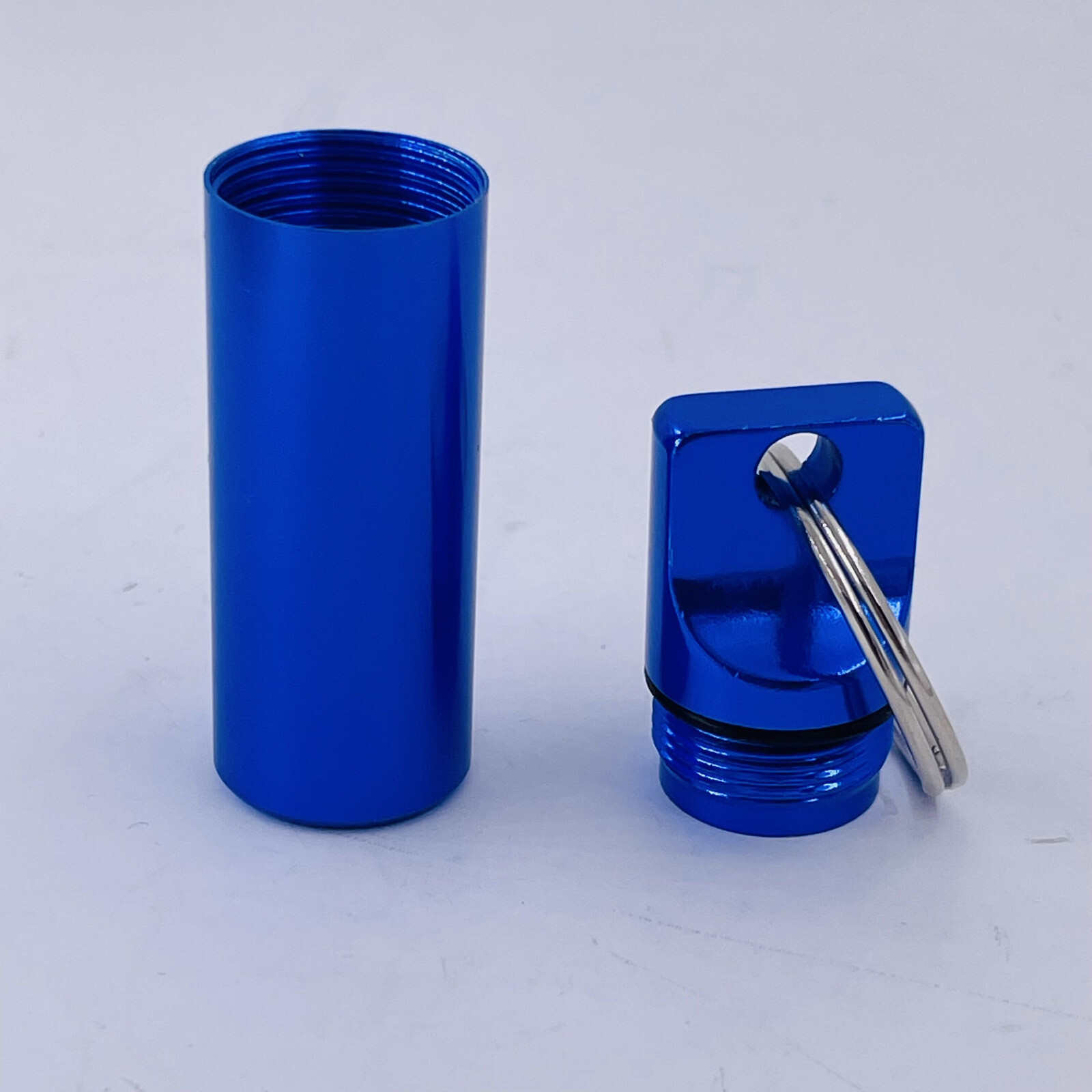 5pcs Waterproof Mini Pill Box Case Holder Container Metal Capsule Tool Keychain