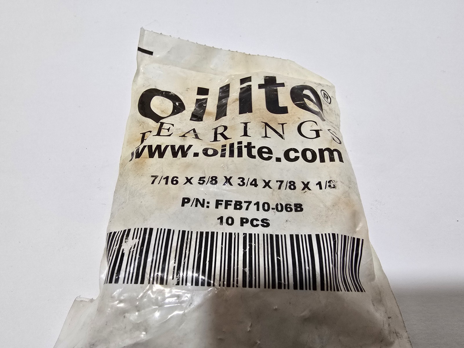 Bag Of 10 Oilite Flange Bearings Bushings 7/16 x 5/8 x 3/4 (7/8x1/8) FFB710-06B