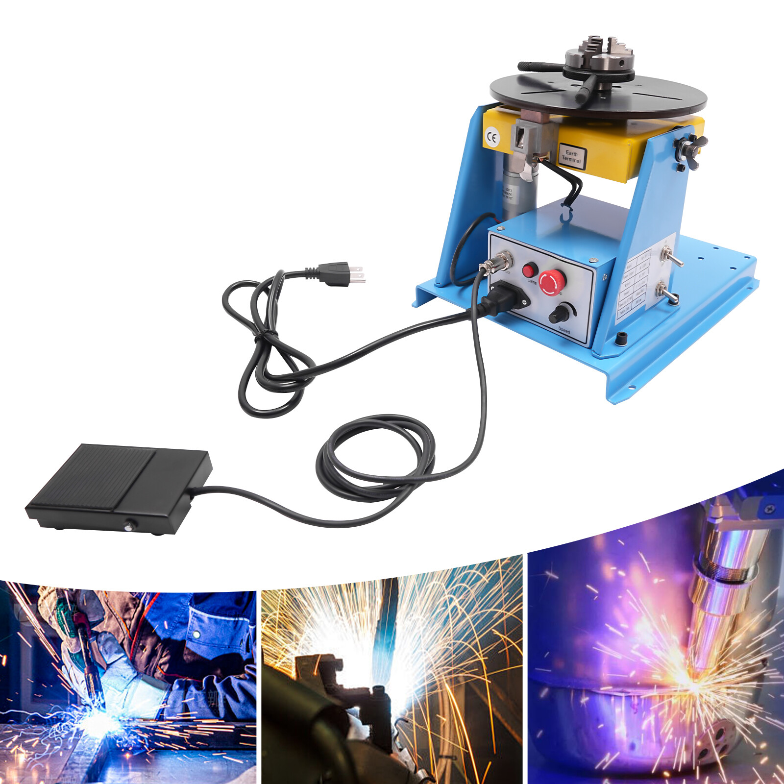 Electric Countertop Rotary Welding Positioner Turntable Weld Positioner Table