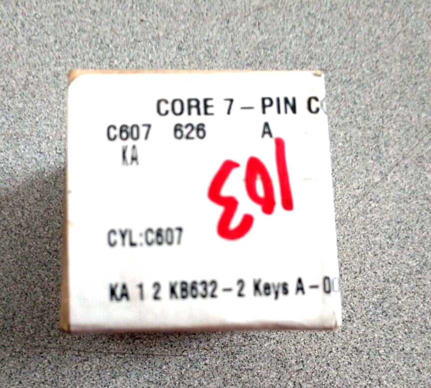 FALCON LOCK C607 A INTERCHANGABLE CORE NOS US26D 7 PIN