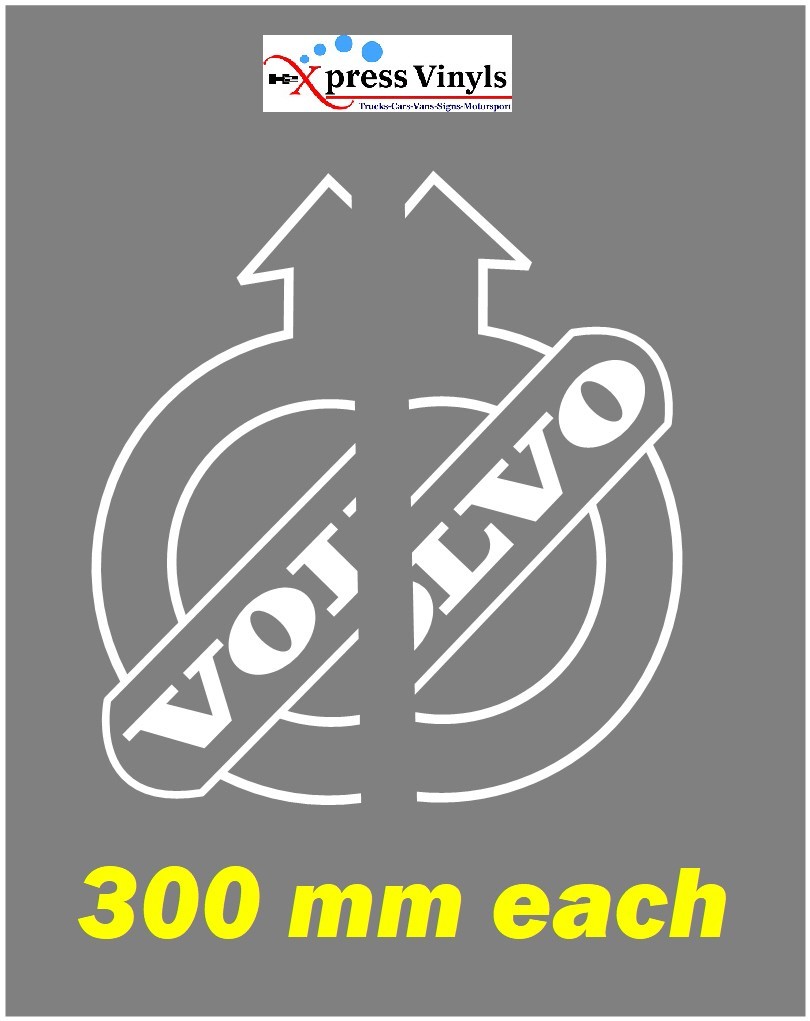 VOLVO window decals x 2. FREE POSTAGE. VARIOUS DESIGNS and COLOURS