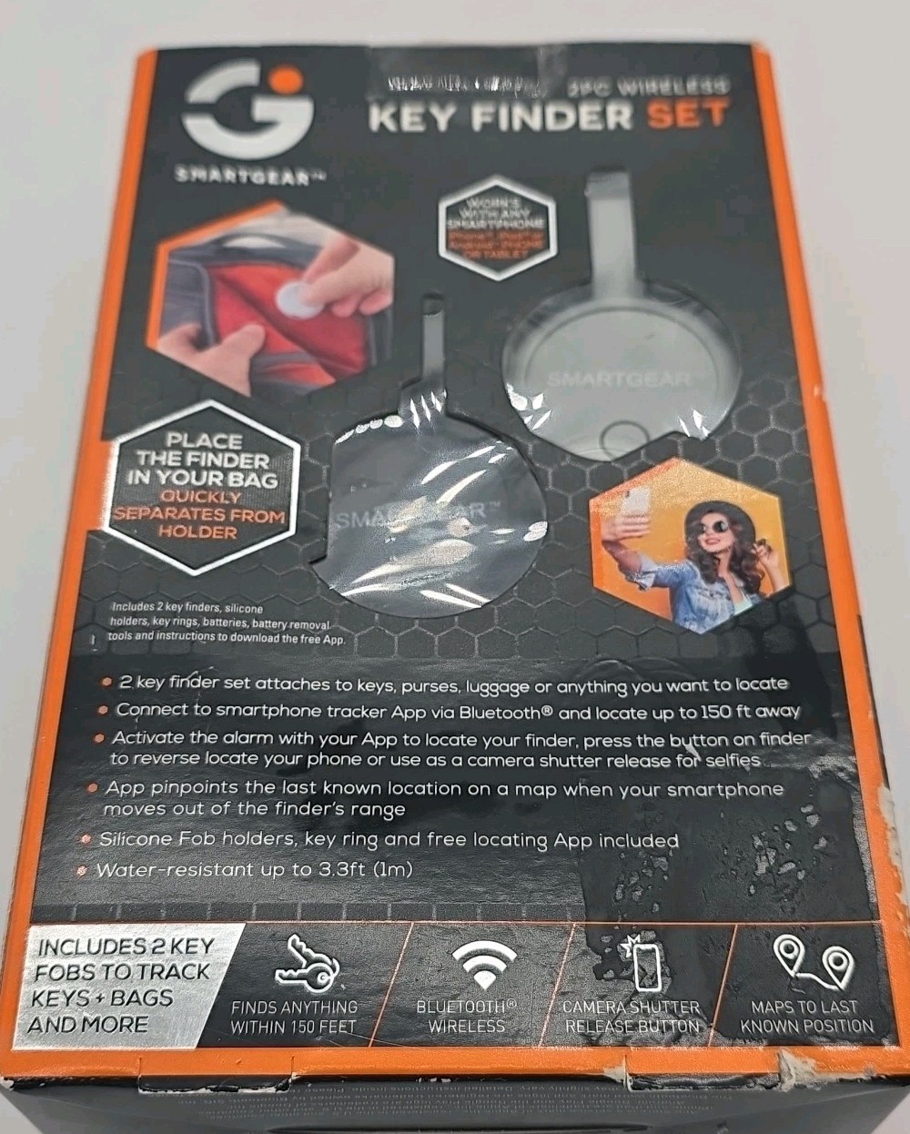 Key Finder Set Smartgear Wireless 2 Pack New