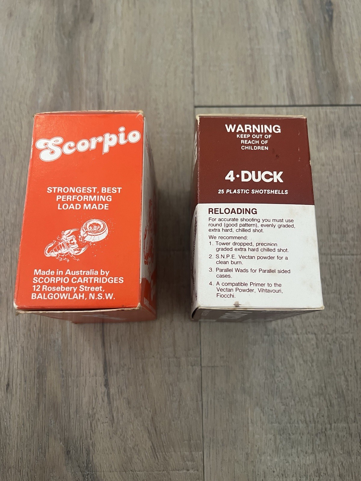 Empty Shotshell Shotgun Gun Box Shell Ballantine Scorpio Duck Hunting