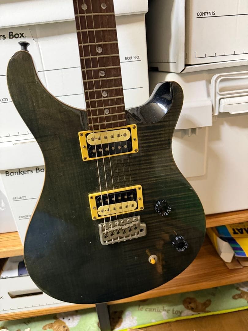 Electric Guitar PRS SE Custom 24 Maple Top HH Black Korea