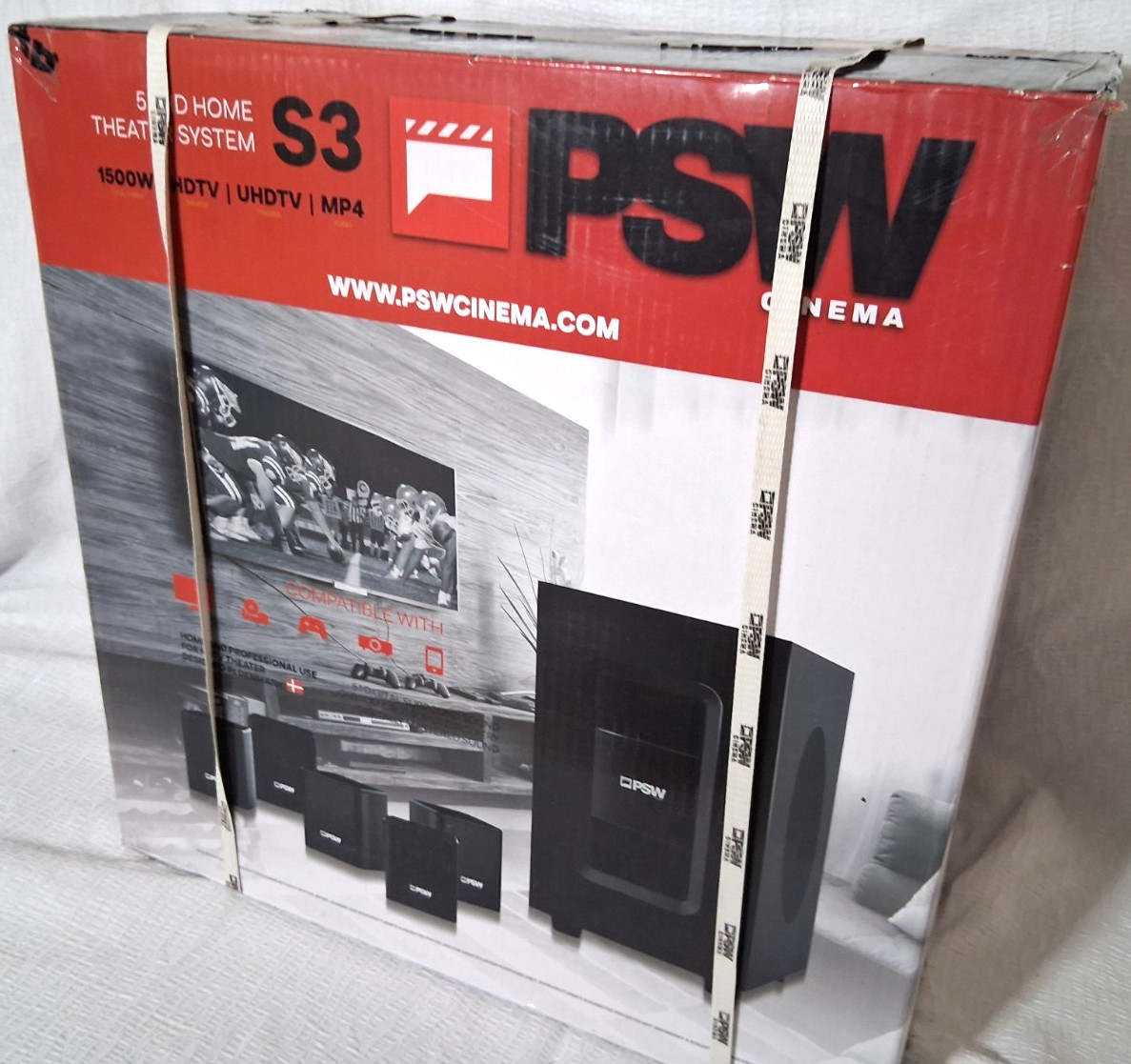 New PSW CINEMA 5.1HD S3 HOME THEATER SYSTEM Surround Sound Speakers Subwoofer