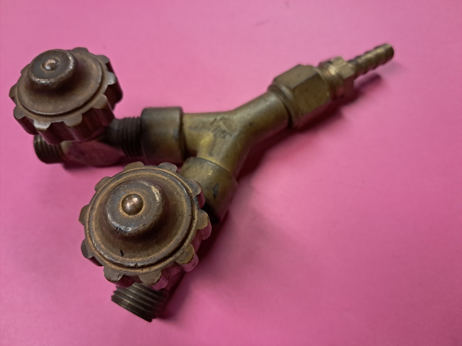 Vintage Brass Victor Y5 & Two Victor STD OXY 1030 Brass Welding Fittings
