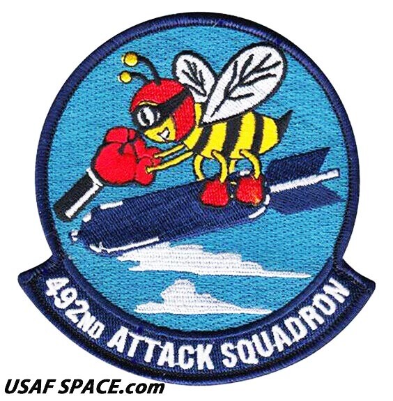 USAF 492nd ATTACK SQ - MQ-9 REAPER UAV - RAF LAKENHEATH, UK - ORIGINAL VEL PATCH