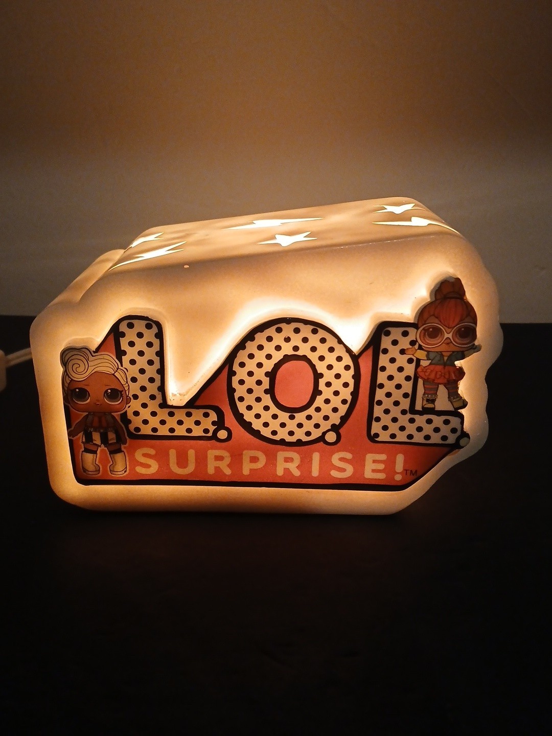L.O.L. SURPRISE ELECTRIC NIGHT LIGHT~ACCENT LAMP / Projector . 6.5" x 4.25"