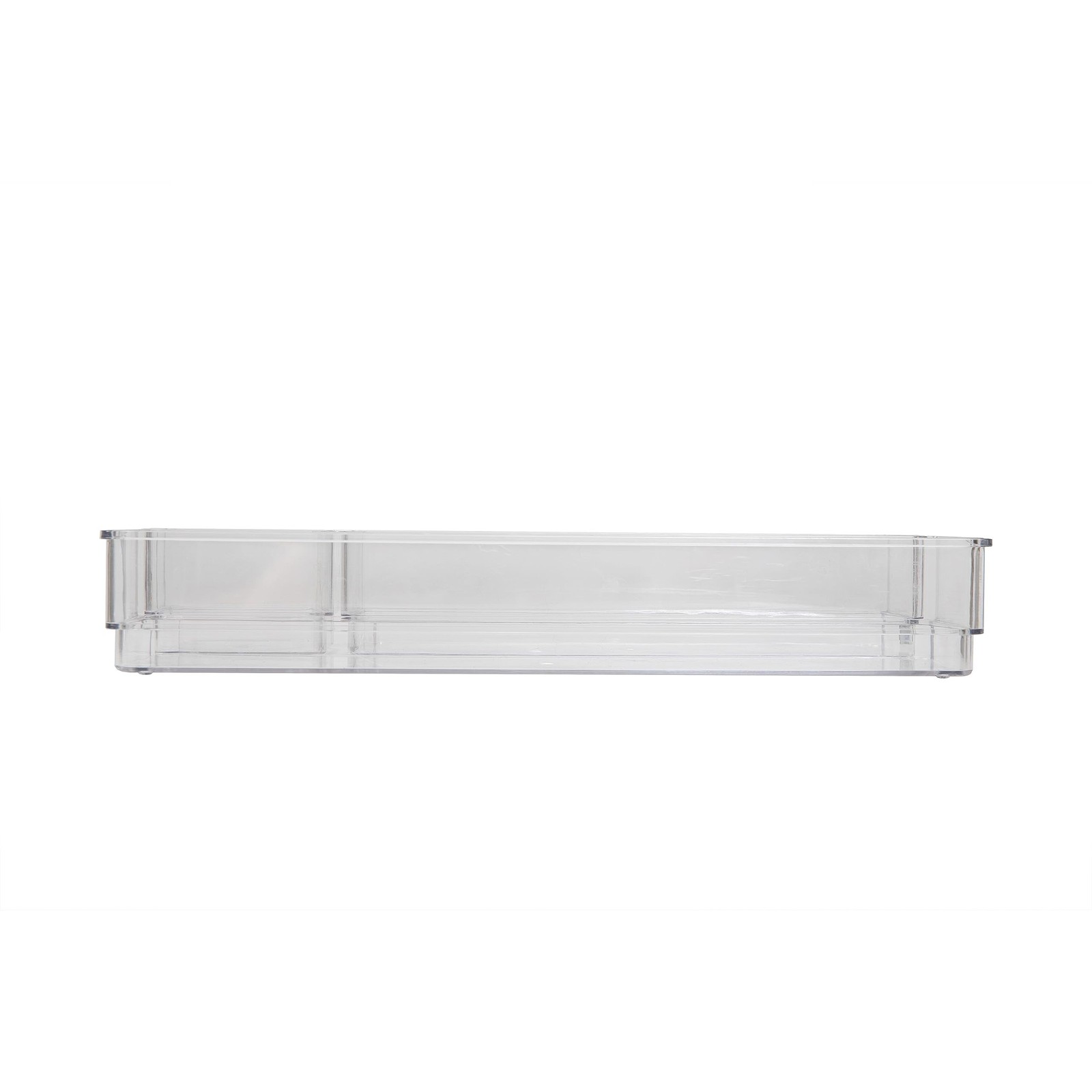 Martha Stewart Miles Stackable Desk Drawer Organizers, Clear, 6-Pack