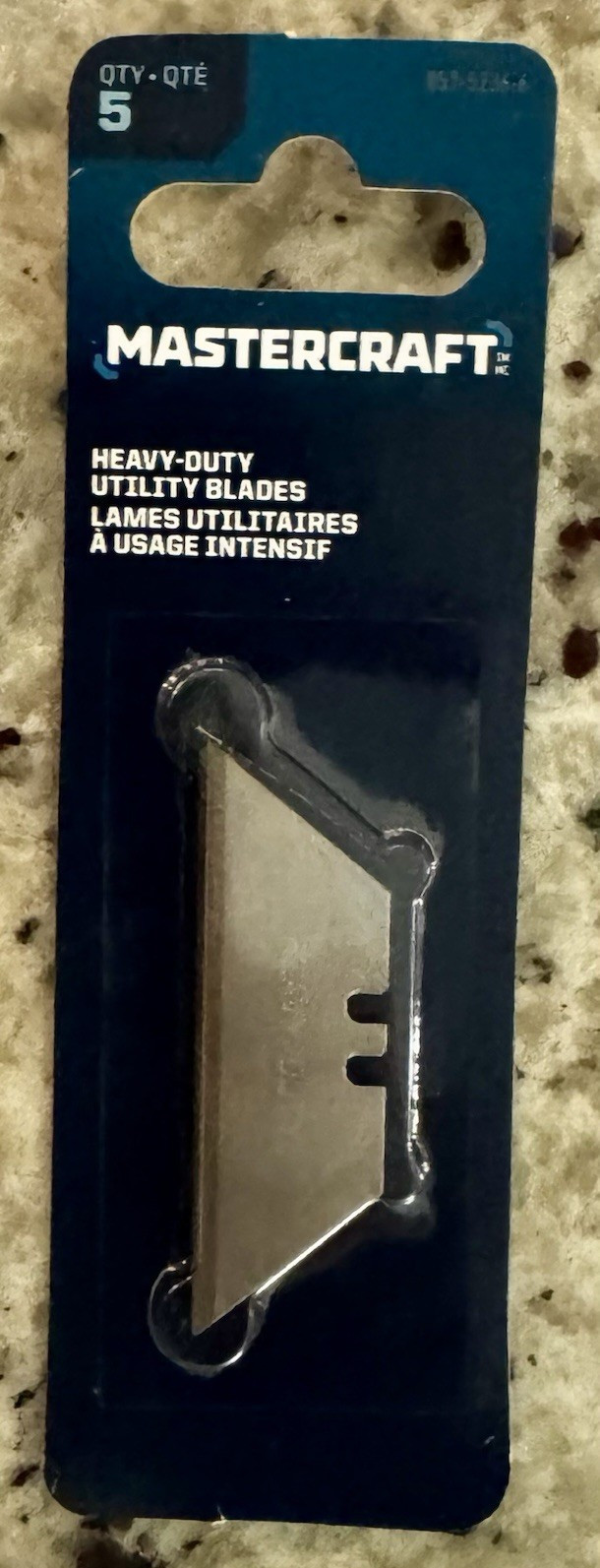 MasterCraft Heavy-Duty Utility Blades Box of 10x5pc High-Carbon Steel 0.75in