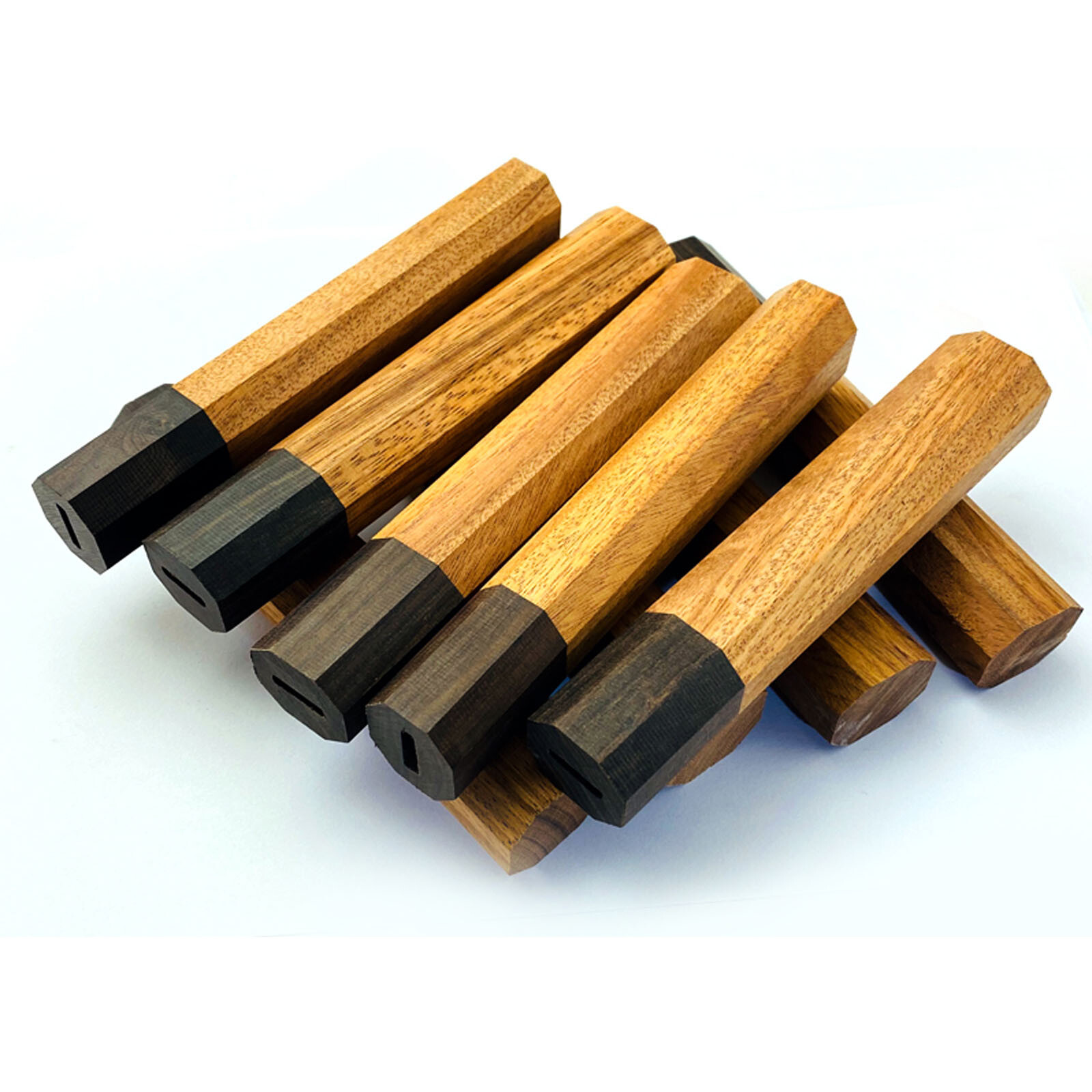 Sandalwood Octagonal Handle Replace DIY Wood Japanese Chef Cutter Kitchen Grips
