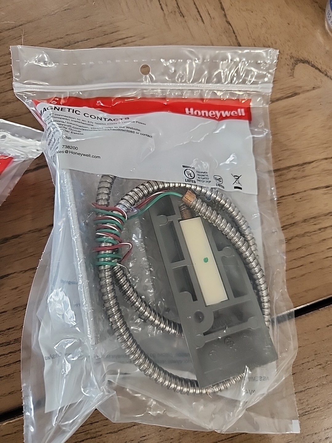 Honeywell Ademco  Overhead Door Adjustable Magnetic Contacts w / 24" Cables