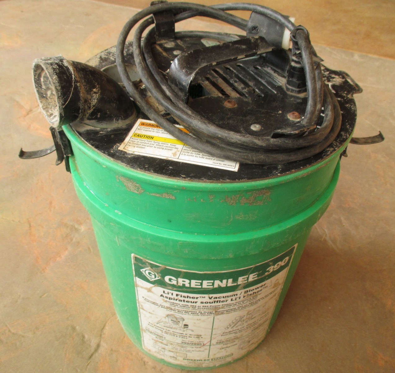 Greenlee 390 Li'l Fisher Vacuum Blower Power Fishing System. 120VAC / 14 Amp