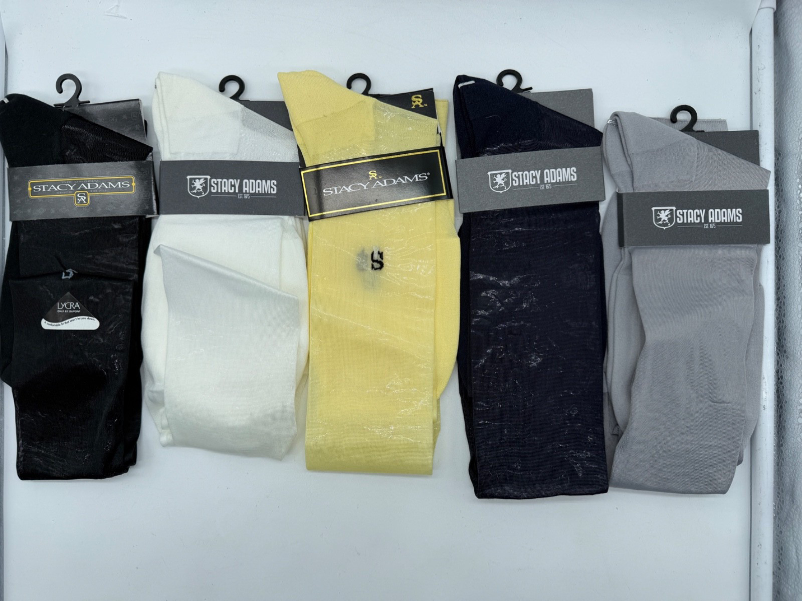NEW ONE PAIR STACY ADAMS MENS SILKY  NYLON VER THE CALF  SOCKS SHOE SIZE 6-12.5