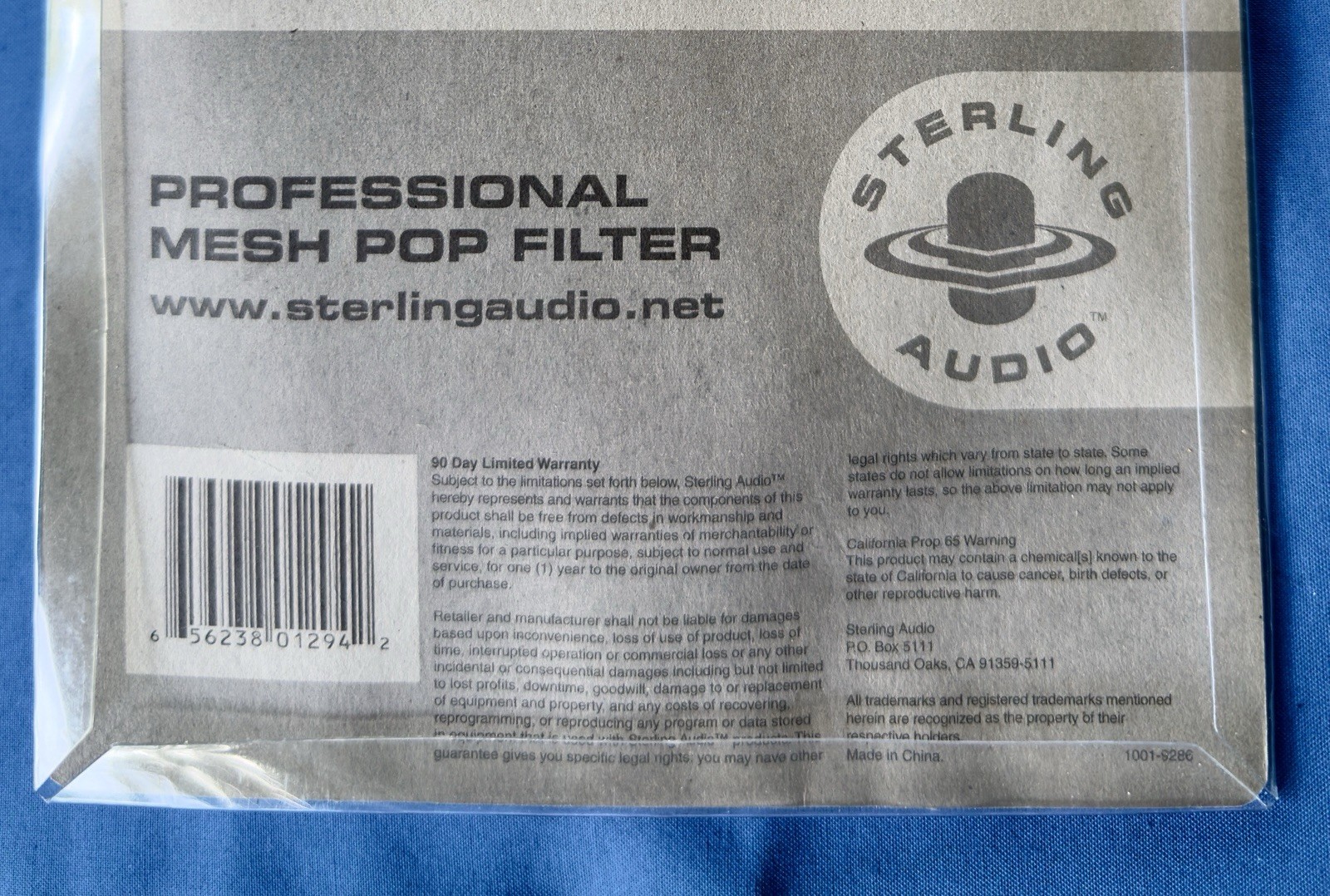 Sterling PF2 Pop Filter + Live Wire 15ft XLR Mic Cable Recording Bundle NEW
