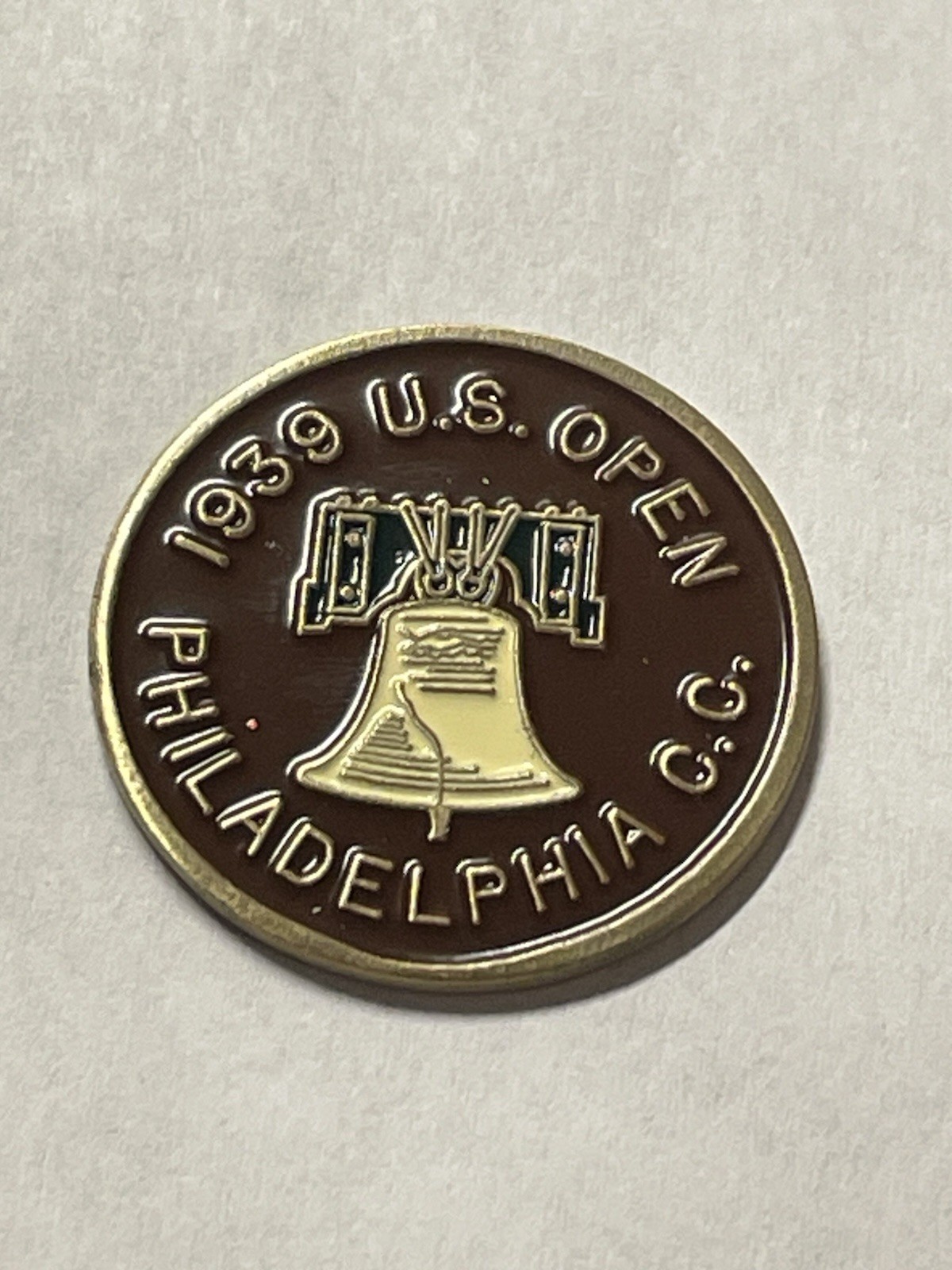 1939 U.S. Open Championship 1" Coin Golf Marker - Philadelphia Country Club