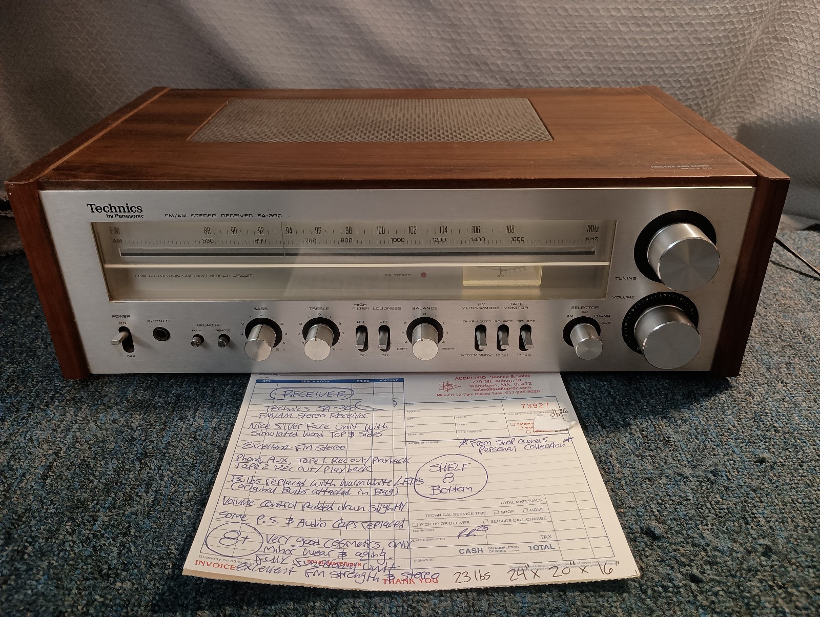 Technics SA-300 FM/AM Stereo Receiver (Pro Serviced + Modded)