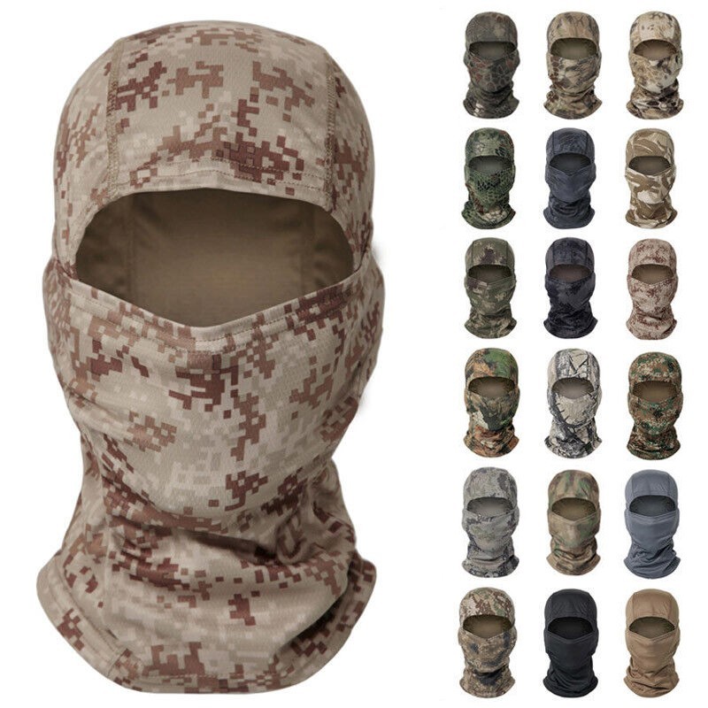 Tactical Camouflage Hunting Balaclava Full Face Scarf Mask Snood Headgear Hats