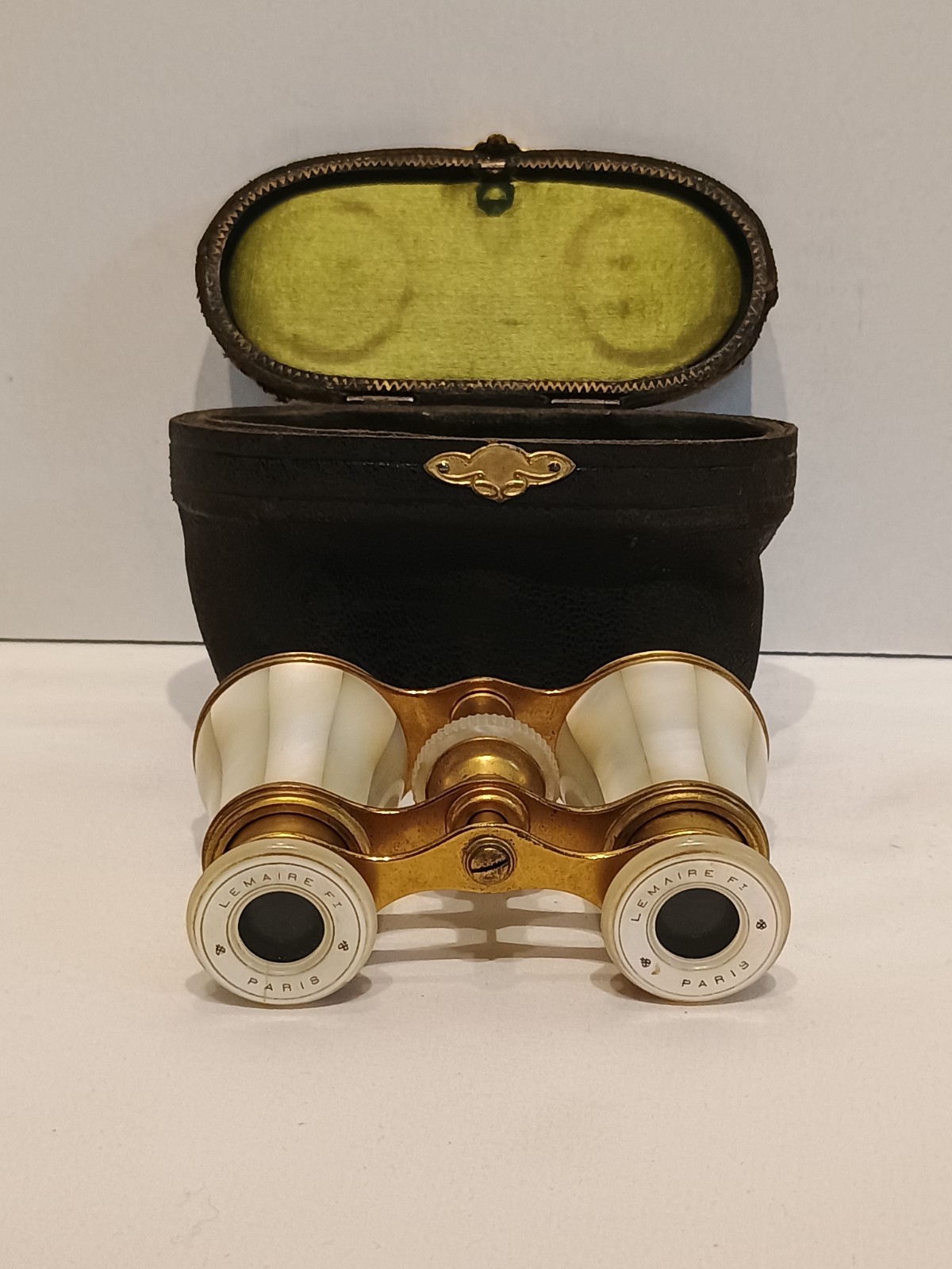 Antique LEMAIRE  Opera Glasses with Original Case Mother Of Pearl 1900's