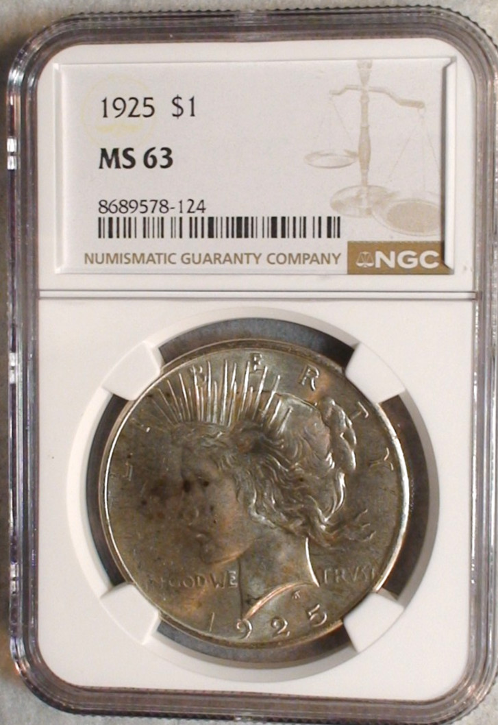 1925 P Peace Dollar NGC MS63 UNCIRCULATED $1 Coin BUY IT NOW!