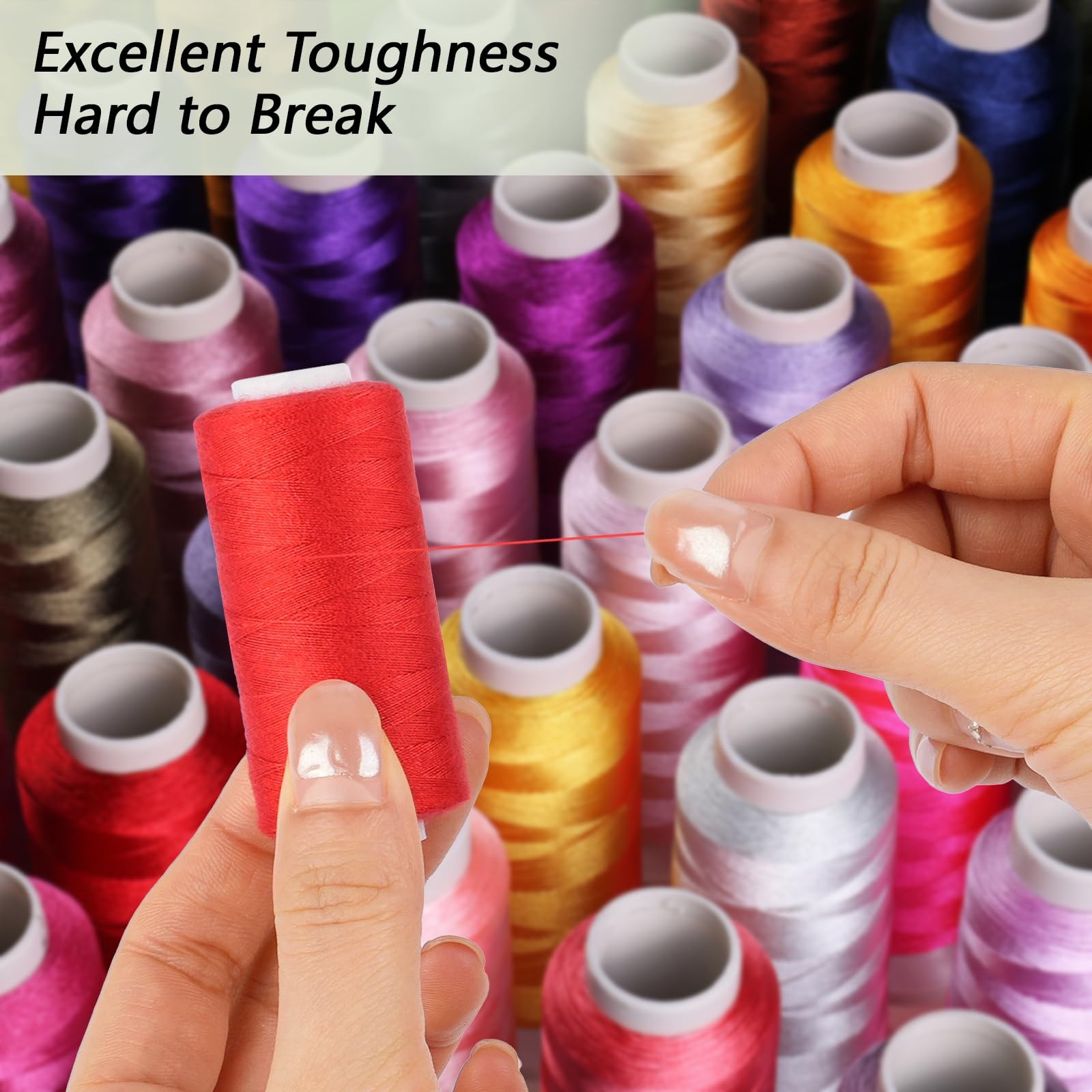 72 PCS Sewing Thread Kit, 36 Assorted Colors Machine Threads with Spools, Pre...