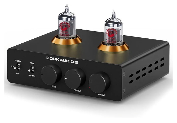 Douk Audio P7 Phono Preamp: Vacuum Tube Turntable Preamplifier with Balanced XLR