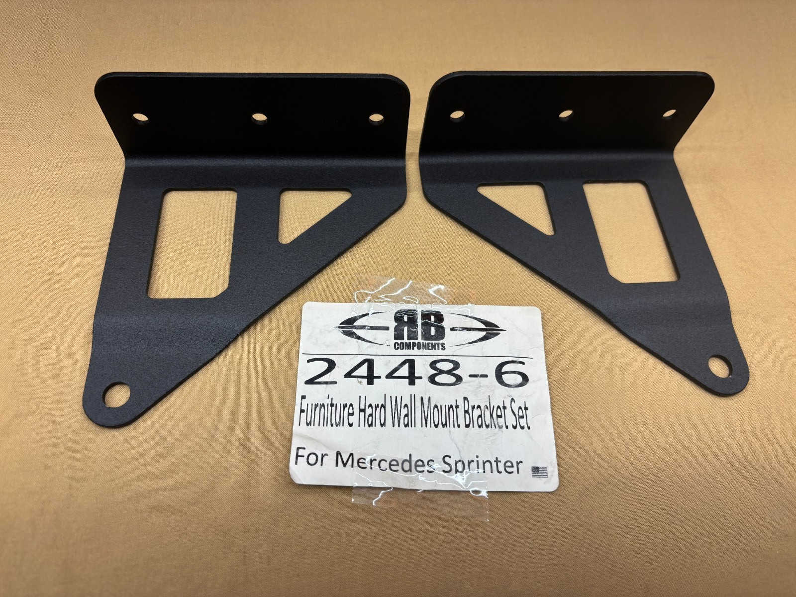 RB Components 2448-6 Bracket Set Furniture Hard Wall Mount For Mecedes Sprinter