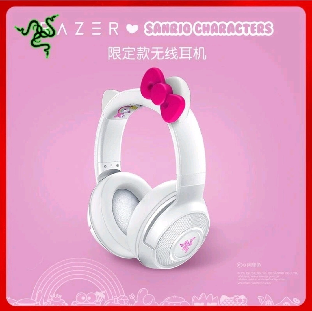 Razer x Sanrio Hello Kitty¹ Kraken BT Wireless Headset bluetooth built in mic